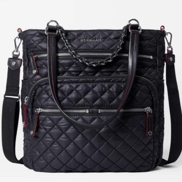 MZ Wallace Quilted Black Magazine Tote - Picture 1 of 7